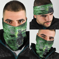 Norse Viking Warrior with Axe Neck Gaiter Celtic Knot Nordic Fantasy Lightning Art