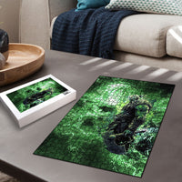 Norse Viking Warrior with Axe Puzzle Celtic Knot Nordic Fantasy Lightning Art