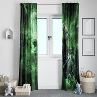 Norse Viking Warrior with Axe Window Curtain Celtic Knot Nordic Fantasy Lightning Art
