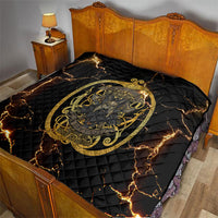 Viking Warrior Guardian Quote Quilt Runic Circle Odin Ravens Mythology Dark Gold