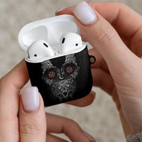 Fenrir Wolf and Vegvisir Viking AirPods Case Nordic Celtic Knotwork Black and Red Tribal Art