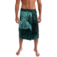 Valknut Ravens and Vegvisir Helm of Awe Lavalava Viking Nordic Celtic Knotwork Turquoise Runic Art