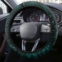 Valknut Ravens and Vegvisir Helm of Awe Steering Wheel Cover Viking Nordic Celtic Knotwork Turquoise Runic Art