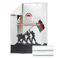 Malawi Independence Day Blanket Patriotic Flag Design Soldier Silhouette