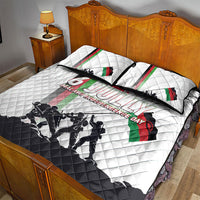 Malawi Independence Day Quilt Bed Set Patriotic Flag Design Soldier Silhouette