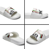 Malawi Independence Day Slide Sandals Patriotic Flag Design Soldier Silhouette