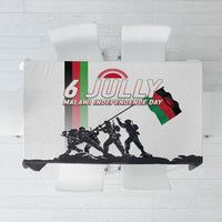 Malawi Independence Day Tablecloth Patriotic Flag Design Soldier Silhouette