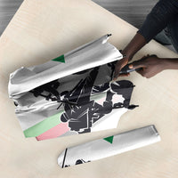Malawi Independence Day Umbrella Patriotic Flag Design Soldier Silhouette