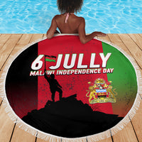 Malawi Independence Day 6 July Beach Blanket Malawian Flag Grunge Soldier