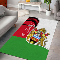 Malawi Independence Day 6 July Area Rug Malawian Coat Of Arms Flag Ribbon