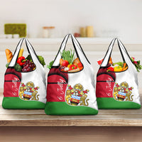 Malawi Independence Day 6 July Grocery Bag Malawian Coat Of Arms Flag Ribbon