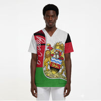 Malawi Independence Day 6 July Scrub Top Malawian Coat Of Arms Flag Ribbon