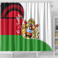 Malawi Independence Day 6 July Shower Curtain Malawian Coat Of Arms Flag Ribbon