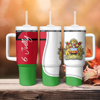 Malawi Independence Day 6 July Tumbler With Handle Malawian Coat Of Arms Flag Ribbon