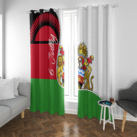 Malawi Independence Day 6 July Window Curtain Malawian Coat Of Arms Flag Ribbon