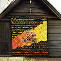 Tropical Christmas In July Santa Claus Quilt Festive Hawaiian With Beach Reindeer Sleigh