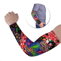 Christmas In July Flamingo Arm Sleeves Magic Santa Claus Festive Tropical Hawaiian Beach Birds