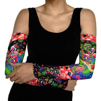 Christmas In July Flamingo Arm Sleeves Magic Santa Claus Festive Tropical Hawaiian Beach Birds