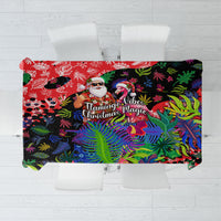 Christmas In July Flamingo Tablecloth Magic Santa Claus Festive Tropical Hawaiian Beach Birds