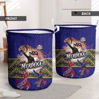 Malaysia Merdeka Independence Day Laundry Basket Patriotic Flag Crescent Moon Star Cultural