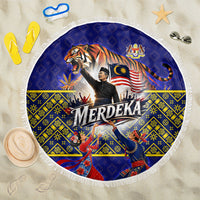 Malaysia Merdeka Independence Day Beach Blanket Patriotic Flag Crescent Moon Star Cultural