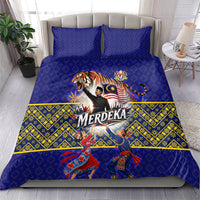 Malaysia Merdeka Independence Day Bedding Set Patriotic Flag Crescent Moon Star Cultural