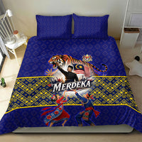 Malaysia Merdeka Independence Day Bedding Set Patriotic Flag Crescent Moon Star Cultural