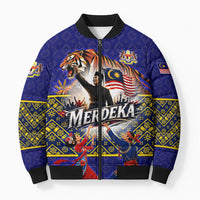Malaysia Merdeka Independence Day Bomber Puffer Jacket Patriotic Flag Crescent Moon Star Cultural