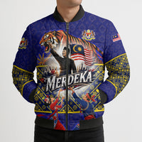 Malaysia Merdeka Independence Day Bomber Puffer Jacket Patriotic Flag Crescent Moon Star Cultural