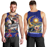 Malaysia Merdeka Independence Day Men Tank Top Patriotic Flag Crescent Moon Star Cultural