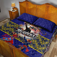 Malaysia Merdeka Independence Day Quilt Bed Set Patriotic Flag Crescent Moon Star Cultural