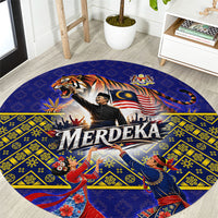Malaysia Merdeka Independence Day Round Carpet Patriotic Flag Crescent Moon Star Cultural