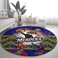 Malaysia Merdeka Independence Day Round Carpet Patriotic Flag Crescent Moon Star Cultural