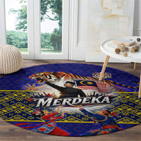 Malaysia Merdeka Independence Day Round Carpet Patriotic Flag Crescent Moon Star Cultural