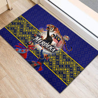 Malaysia Merdeka Independence Day Rubber Doormat Patriotic Flag Crescent Moon Star Cultural