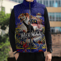 Malaysia Merdeka Independence Day Sleeveless Puffer Jacket Patriotic Flag Crescent Moon Star Cultural