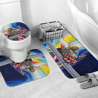 Malaysia Merdeka Independence Day Bathroom Set Patriotic Twin Towers Soldier National Flower Graphic