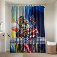 Malaysia Merdeka Independence Day Bathroom Set Patriotic Twin Towers Soldier National Flower Graphic