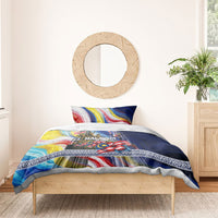 Malaysia Merdeka Independence Day Bedding Set Patriotic Twin Towers Soldier National Flower Graphic