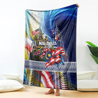 Malaysia Merdeka Independence Day Blanket Patriotic Twin Towers Soldier National Flower Graphic