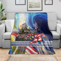 Malaysia Merdeka Independence Day Blanket Patriotic Twin Towers Soldier National Flower Graphic