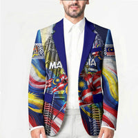 Malaysia Merdeka Independence Day Blazer Patriotic Twin Towers Soldier National Flower Graphic