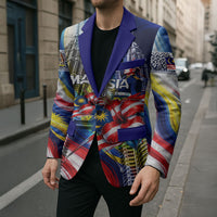 Malaysia Merdeka Independence Day Blazer Patriotic Twin Towers Soldier National Flower Graphic