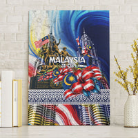 Malaysia Merdeka Independence Day Canvas Wall Art Patriotic Twin Towers Soldier National Flower Graphic