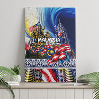 Malaysia Merdeka Independence Day Canvas Wall Art Patriotic Twin Towers Soldier National Flower Graphic