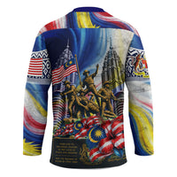Malaysia Merdeka Independence Day Hockey Jersey Patriotic Twin Towers Soldier National Flower Graphic