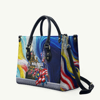 Malaysia Merdeka Independence Day Leather Bag Patriotic Twin Towers Soldier National Flower Graphic