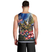 Malaysia Merdeka Independence Day Men Tank Top Patriotic Twin Towers Soldier National Flower Graphic