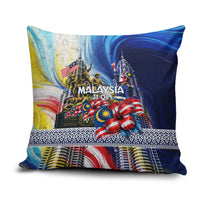 Malaysia Merdeka Independence Day Pillow Cover Patriotic Twin Towers Soldier National Flower Graphic