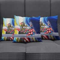 Malaysia Merdeka Independence Day Pillow Cover Patriotic Twin Towers Soldier National Flower Graphic
